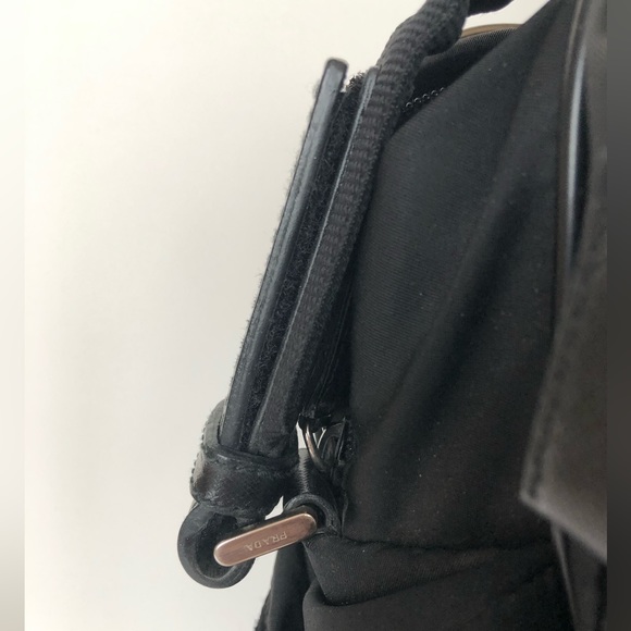 Prada carryall tote Convertible Crossbody Black Nylon Leather trim Travel bag - Picture 14 of 16